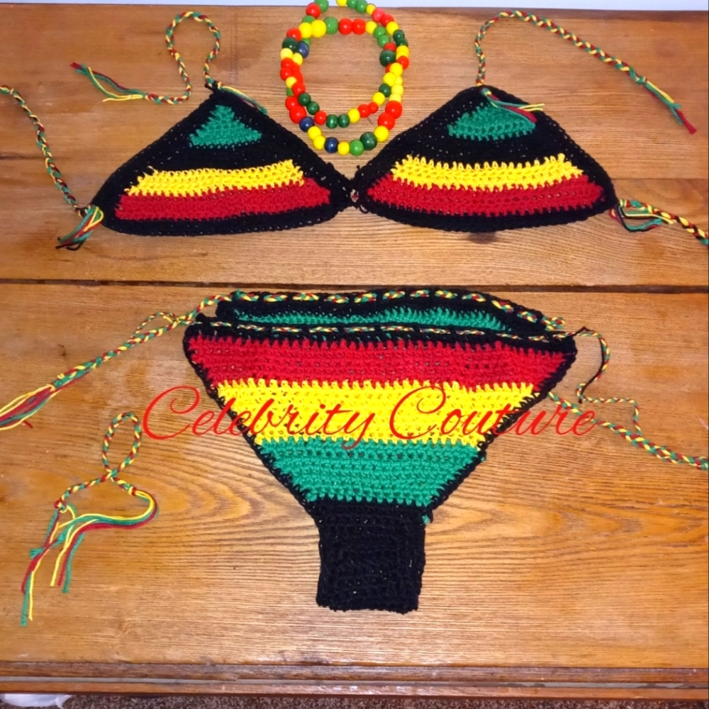 Small Rasta Crochet Bikini